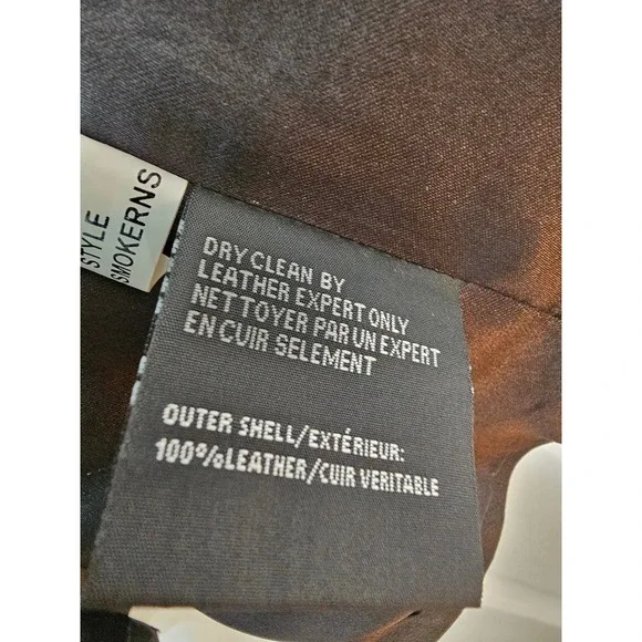 LAMARQUE Collection‎ Black Leather Shawl Collar Blazer Jacket Men Size 44 - Picture 10 of 10